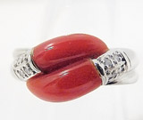 珊瑚デザインリング